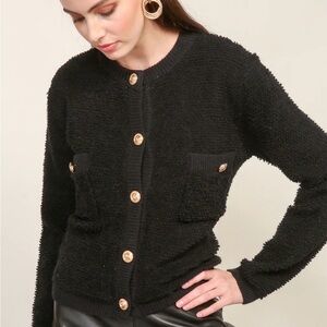 Line & Dot Khloe Boucle Cardigan